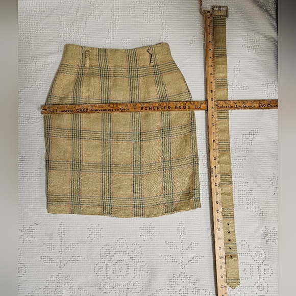 Jax Linen Plaid Skirt - Picture 6 of 10